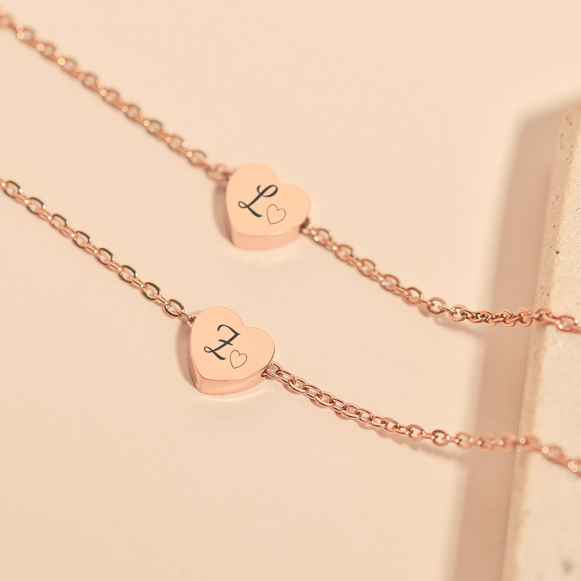Srdíčko Rose gold